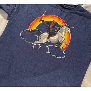 Marvel Deadpool Navy Blue TShirt Size XL